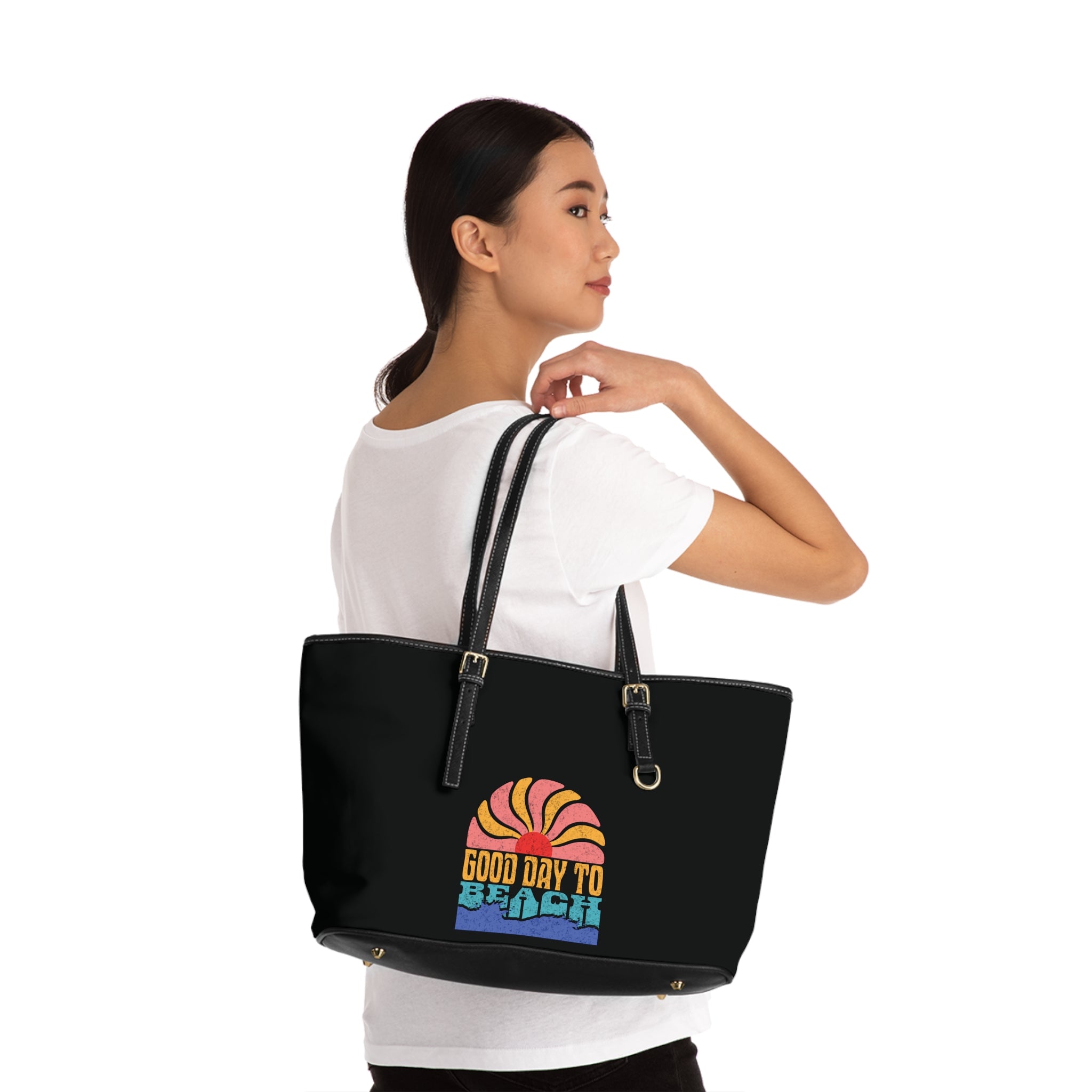 Beach Day Leather Shoulder Bag