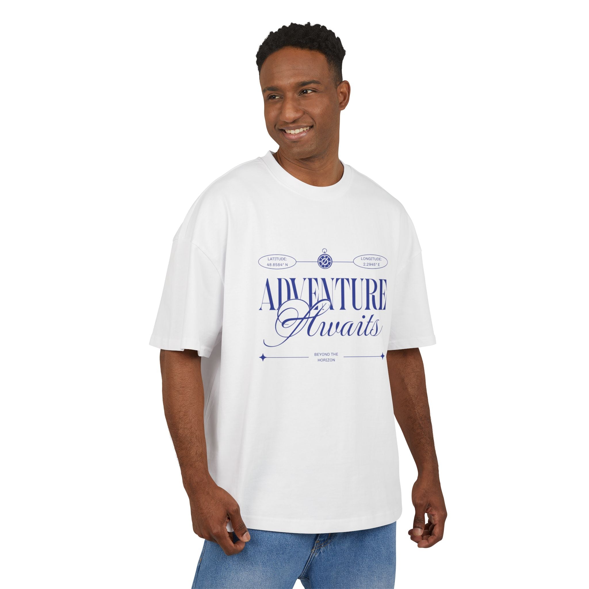 Unise Adventure Awaits Oversized Tee