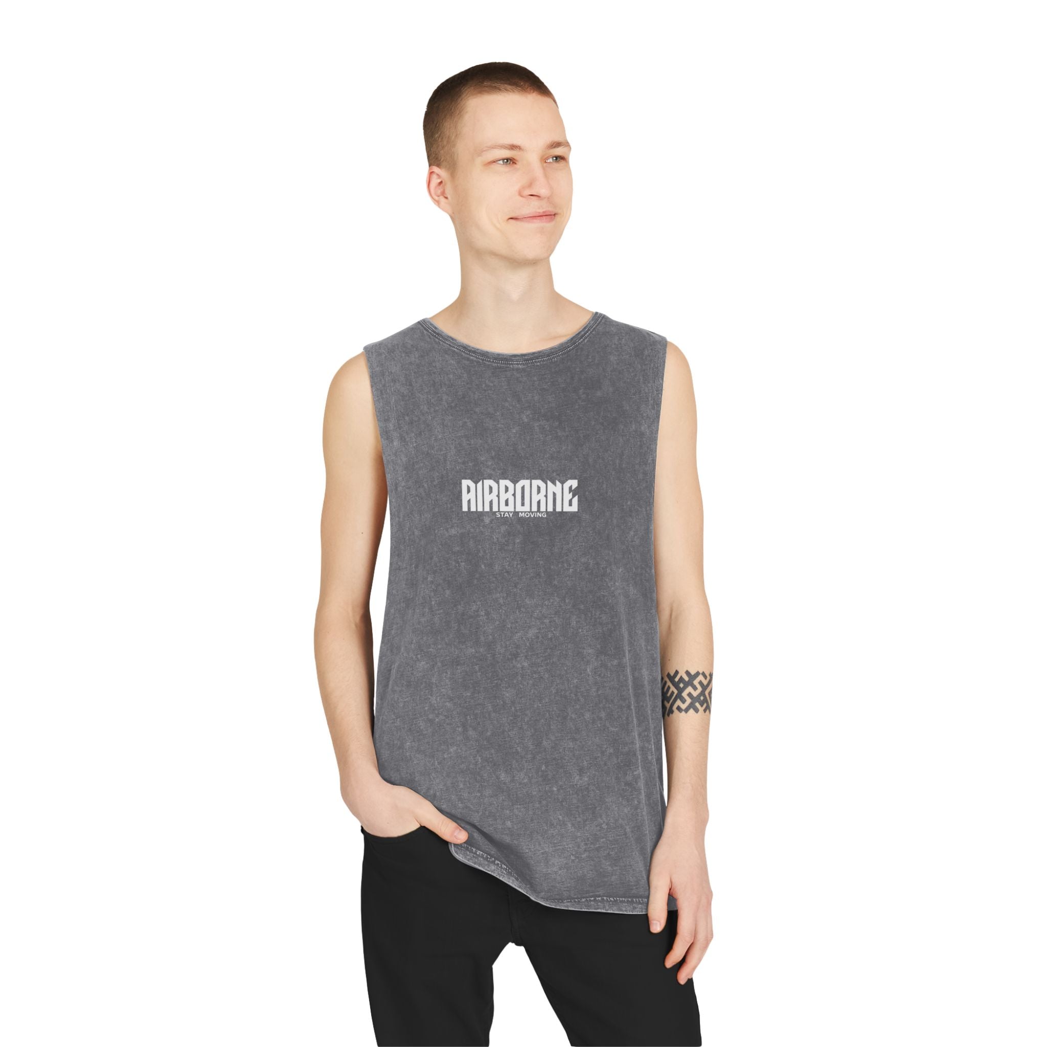 Unisex Airborne Stonewash Tank Top