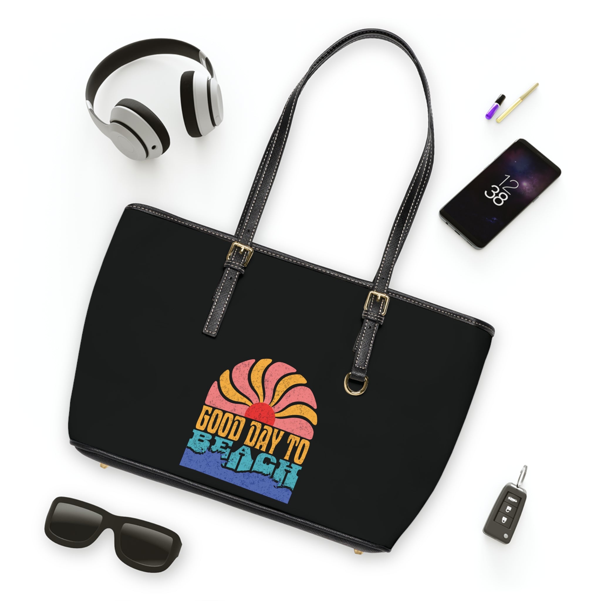 Beach Day Leather Shoulder Bag