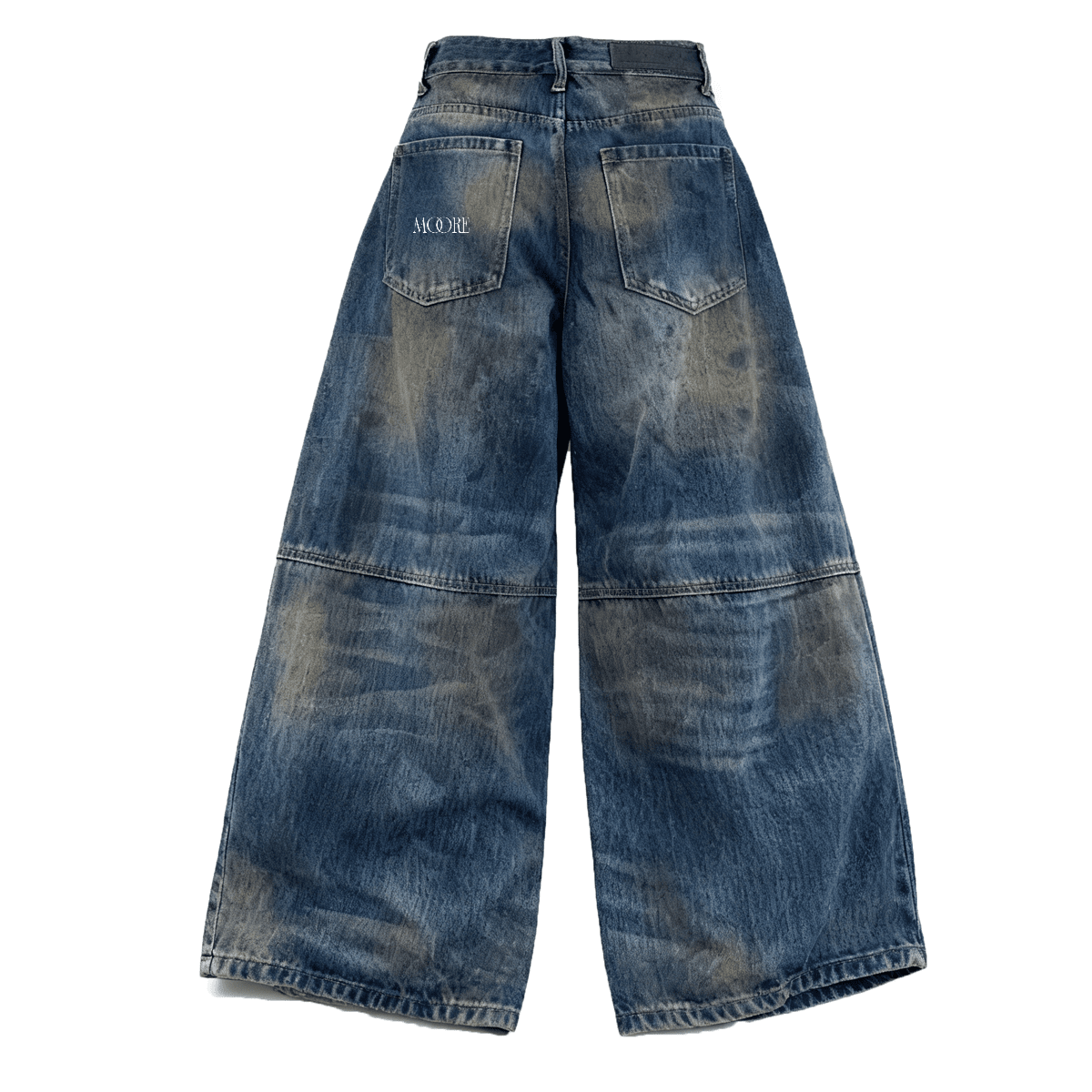 Unisex Patchwork Wide-Leg Jeans