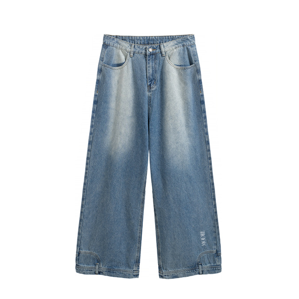 Unisex Mirror Wide-Leg Jeans