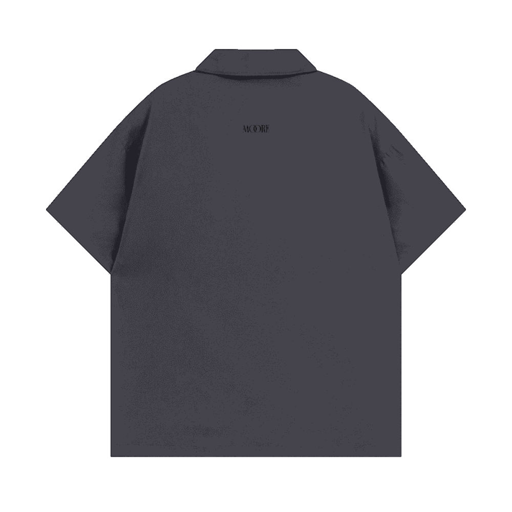 Cuban Collar Short-Sleeve Shirt