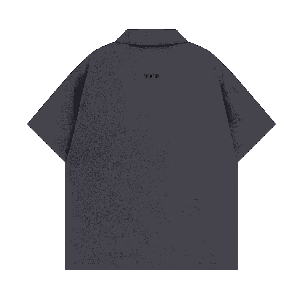 Cuban Collar Short-Sleeve Shirt