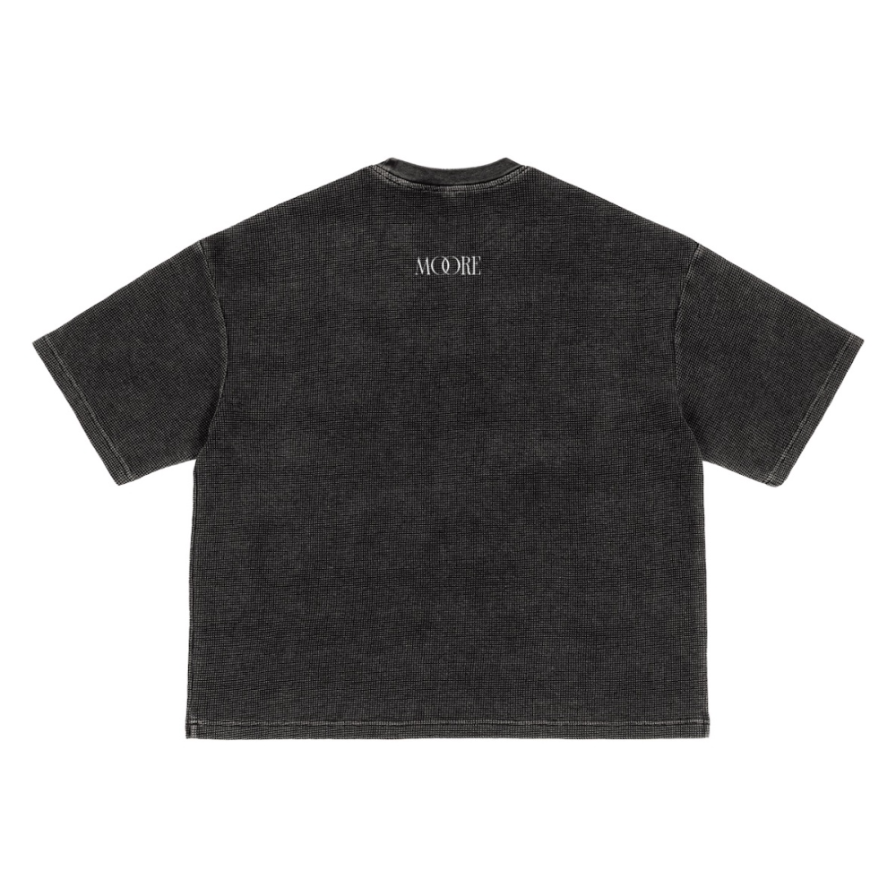 Waffle-Texture Boxy T-Shirt