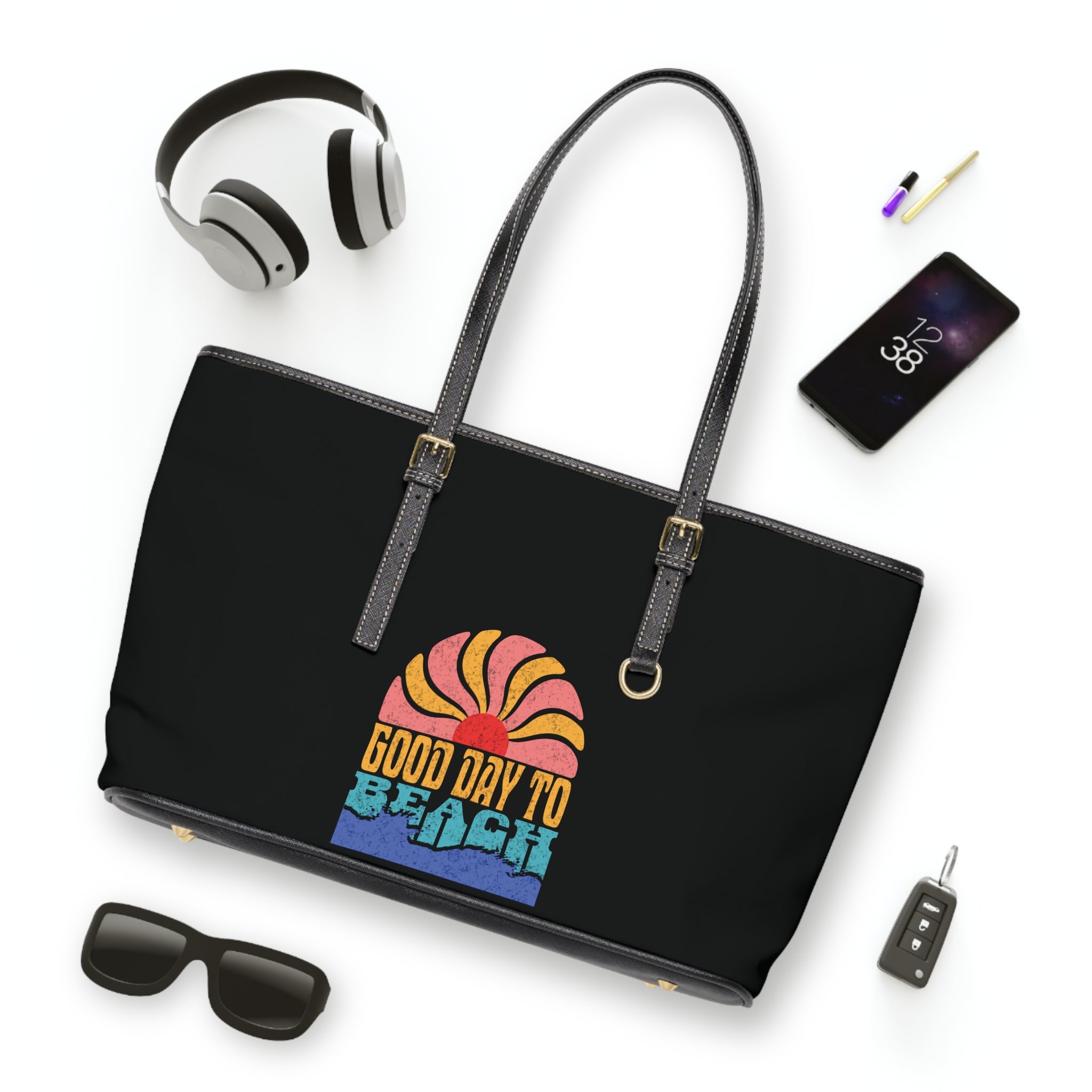 Beach Day Leather Shoulder Bag