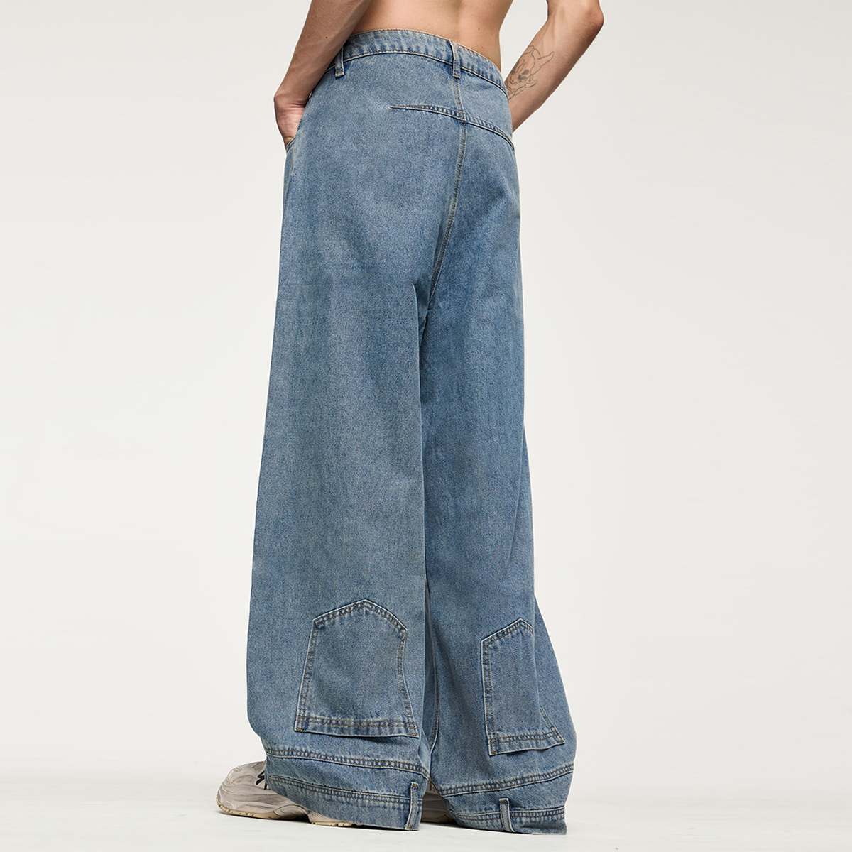 Unisex Mirror Wide-Leg Jeans