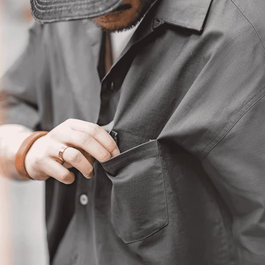 Cuban Collar Short-Sleeve Shirt