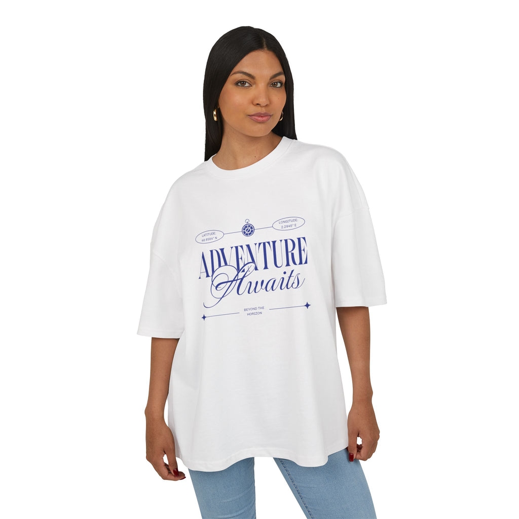Unisex Adventure Awaits Oversized Tee