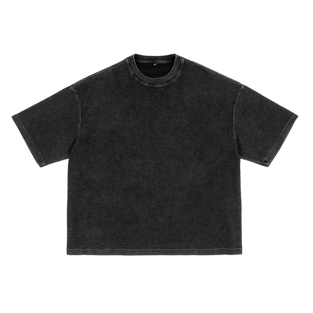 Waffle-Texture Boxy T-Shirt